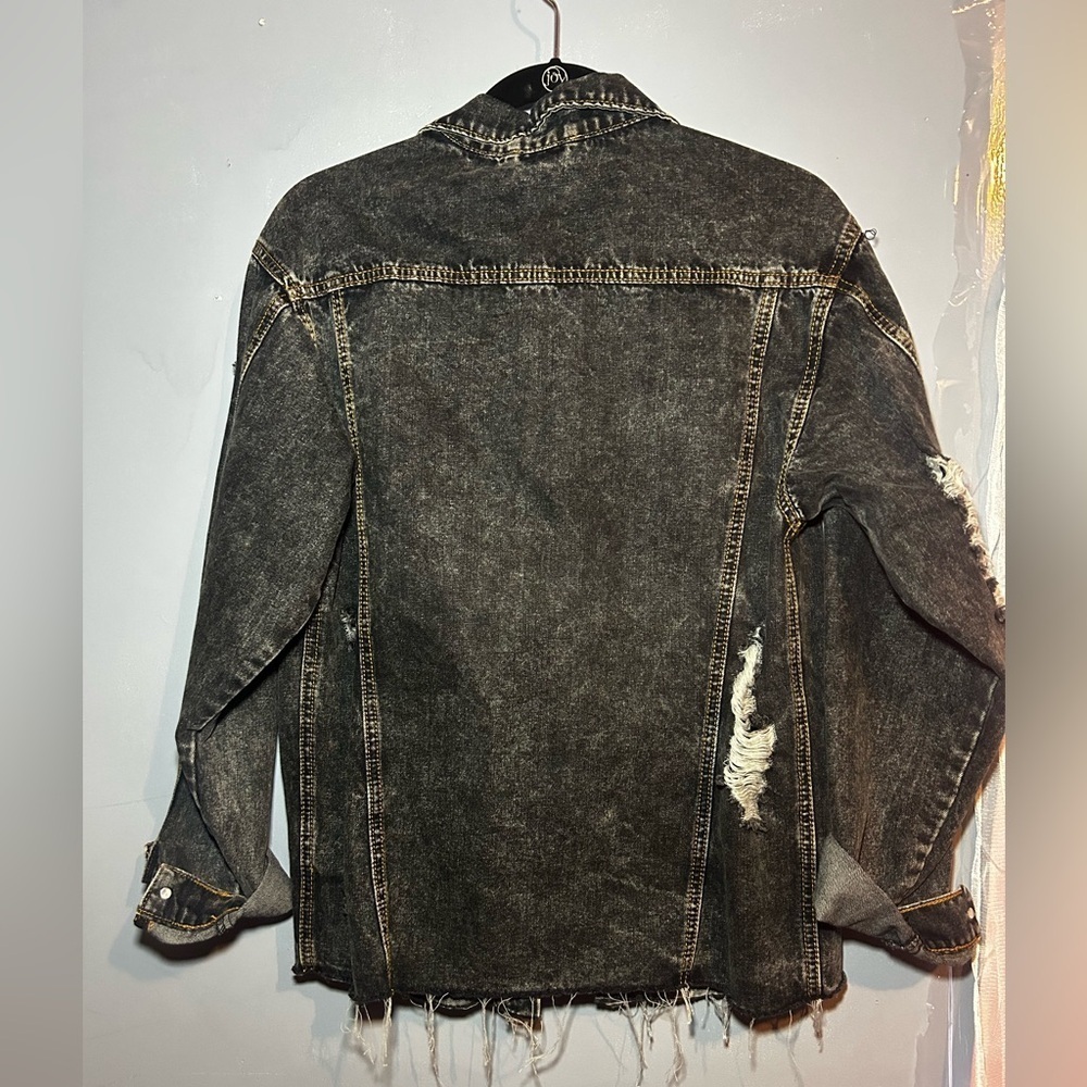 Umgee destructed Jean jacket, small, new! - Picture 5 of 8